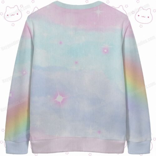 Pastel cat knitted cardigan