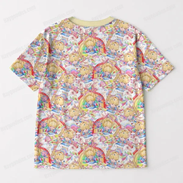 rainbowbrite-bk Rainbow Brite Pattern T-Shirt-XS to 7XL