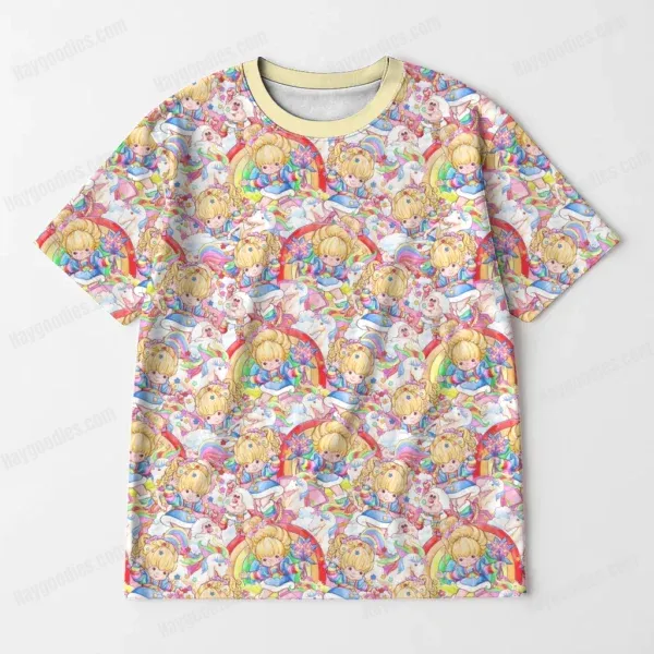 rainbowbrite-fr Rainbow Brite Pattern T-Shirt-XS to 7XL