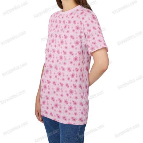 Pink Sakura Flowers Pattern Kids Unisex T-Shirt