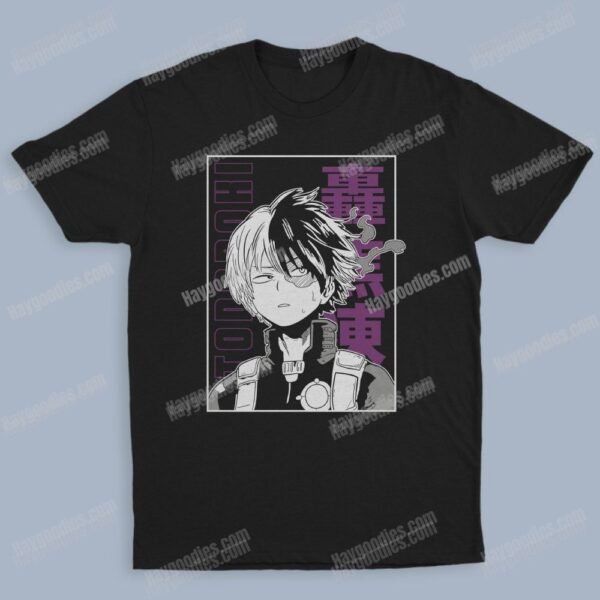 shoto-2.jpg Shoto Todoroki Unisex Black T-Shirts-Kids and Adult Sizes to 5XL-Various Designs