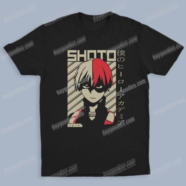 shoto2-1.jpg Shoto Todoroki Unisex Black T-Shirts-Kids and Adult Sizes to 5XL-Various Designs