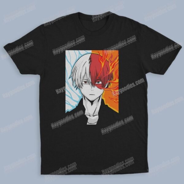 shoto2-2.jpg Shoto Todoroki Unisex Black T-Shirts-Kids and Adult Sizes to 5XL-Various Designs