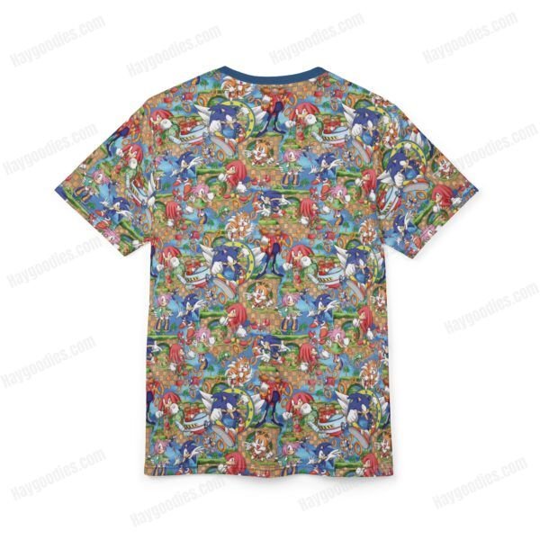 sonicBack Sonic and Friends Pattern T-Shirt-XS to 7XL