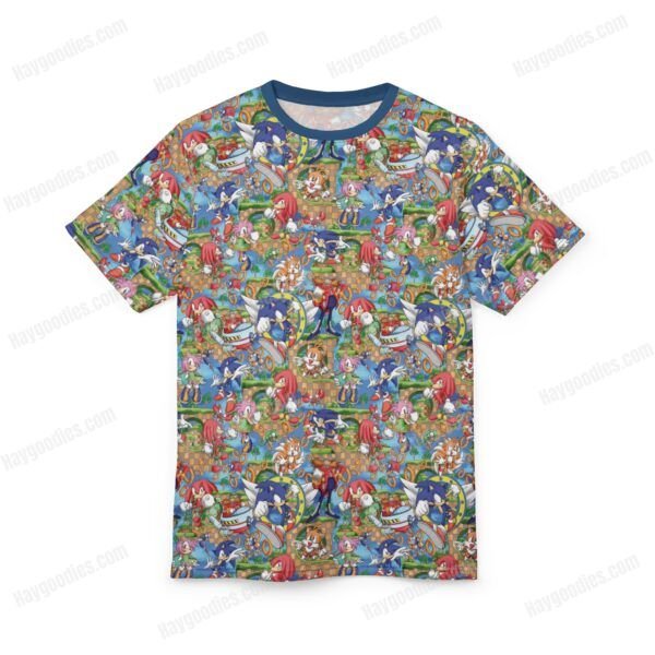 sonicFront Sonic and Friends Pattern T-Shirt-XS to 7XL