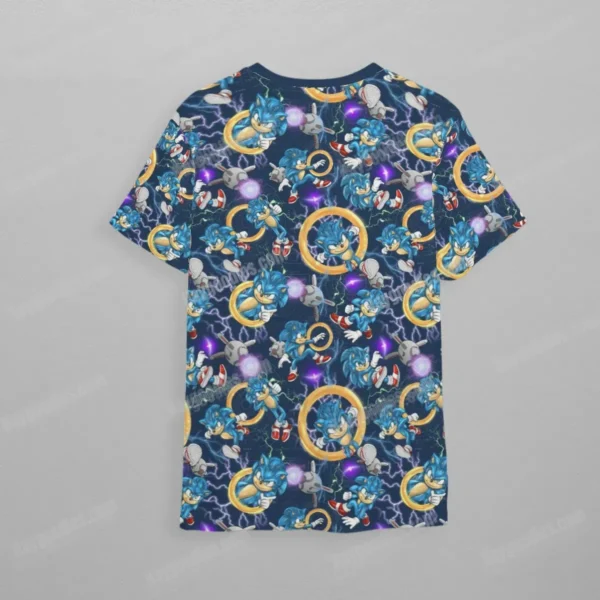 Sonic the Hedgehog Pattern Kids Unisex T-Shirt