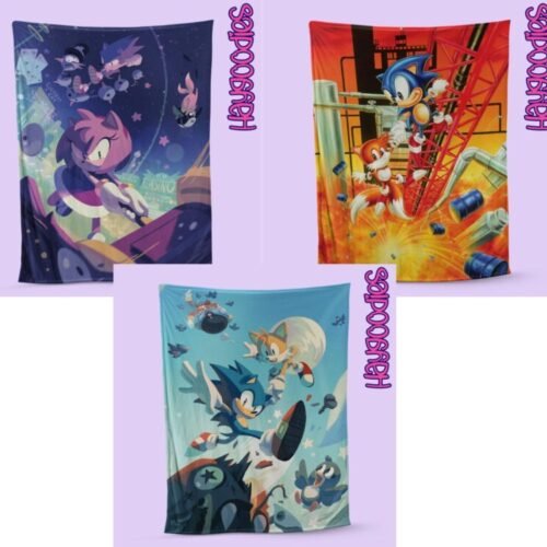 Sonic and Friends Super Soft Fleece Blanket-Various Sizes and Designs