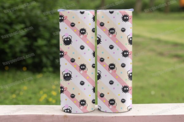 sooties1.jpg Soot Sprites 20oz Skinny Tumbler with Straws