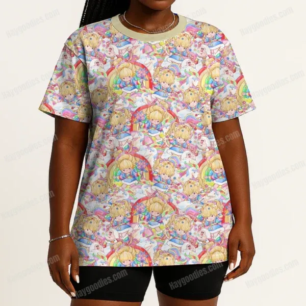rainbowbrite-model1 Rainbow Brite Pattern T-Shirt-XS to 7XL