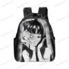 Tomie Black PU Leather Backpack
