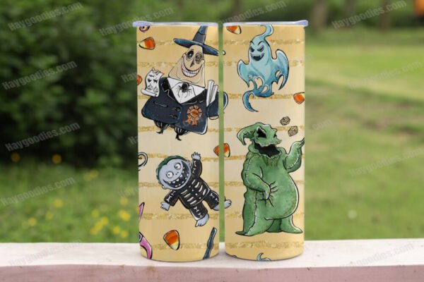xmas-nightmare2.jpg Nightmare Before Christmas 20oz Skinny Tumbler with Straws-Various Designs