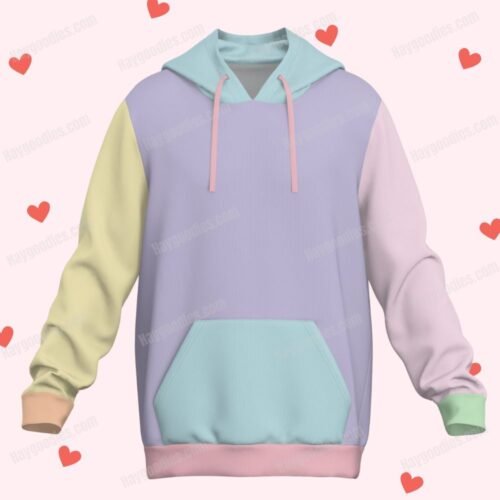 Pastel Colours All Over Print Unisex Hoodie-XS to 6XL