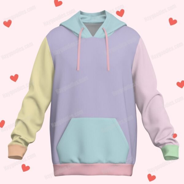 Pastel Colours All Over Print Unisex Hoodie-XS to 6XL