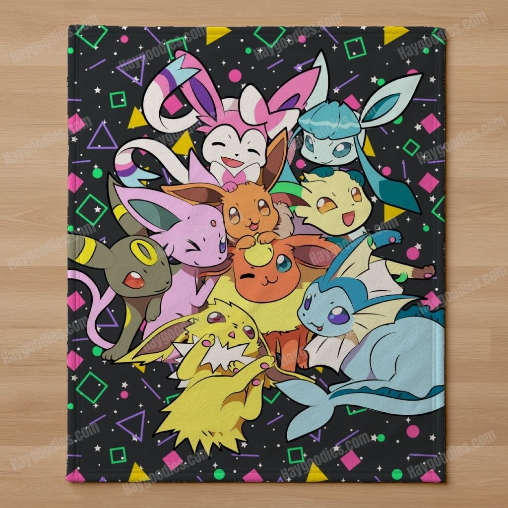 Eevee Evolutions Fleece Blanket-Various Sizes