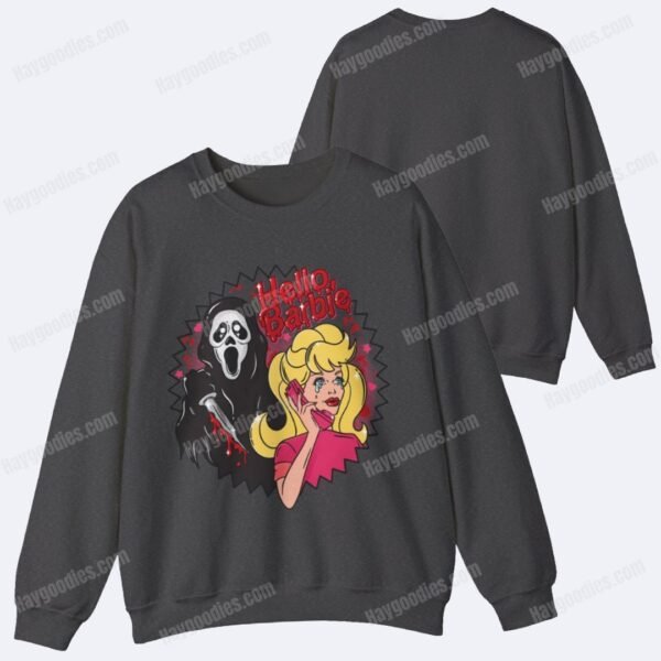 darkheathergrey Hello Barbie! Ghostface Sweatshirt-Various Colors