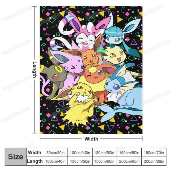 Eevee Evolutions Fleece Blanket-Various Sizes