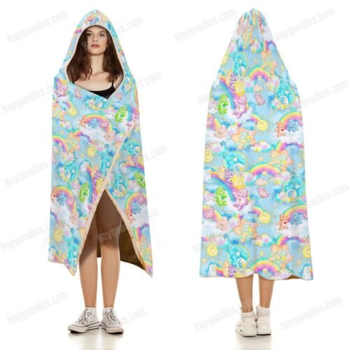 Care Bears Cloak Hooded Blanket – Ultra-Soft | 3 Sizes