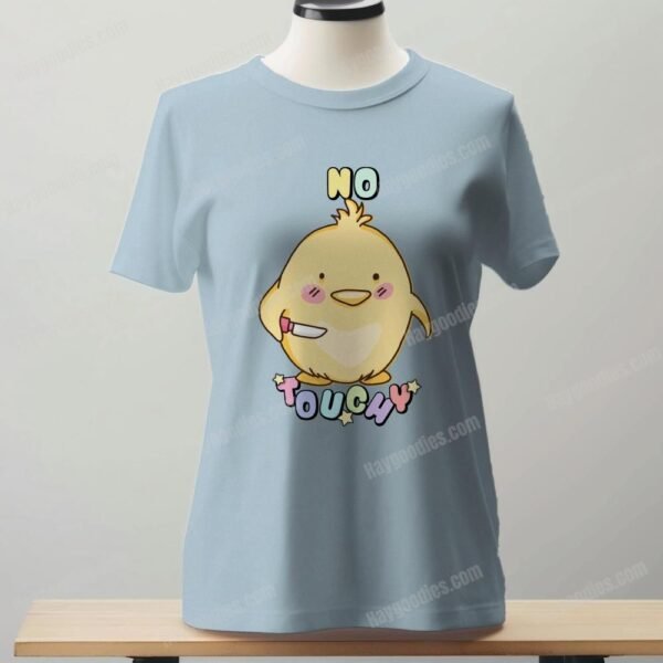 chambray No Touchy Duck Women's Fit T-Shirt | Soft Jersey Blend | UK 8-24