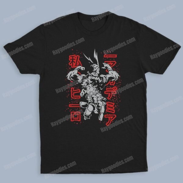 dekuallmight All Might Unisex Black T-Shirts-Kids and Adult Sizes to 5XL-Various Designs