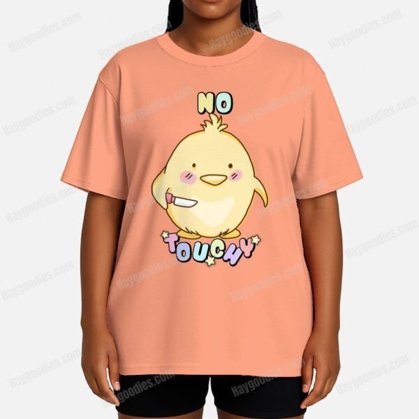 fmodel-duckmeme No Touchy Duck Women's Fit T-Shirt | Soft Jersey Blend | UK 8-24