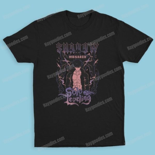 jinwoo Solo Levelling Unisex Black T-Shirts Adult Sizes to 5XL