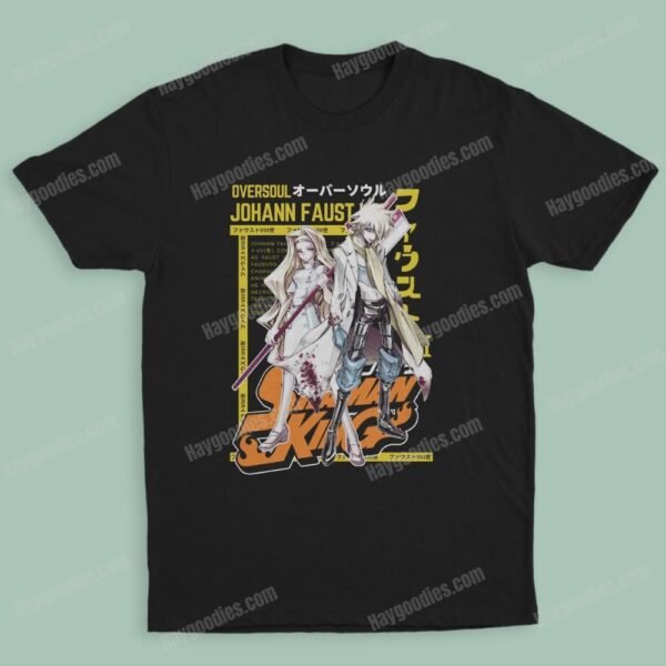 johann Shaman King Unisex Black T-Shirts-Kids and Adult Sizes to 5XL-Various Designs