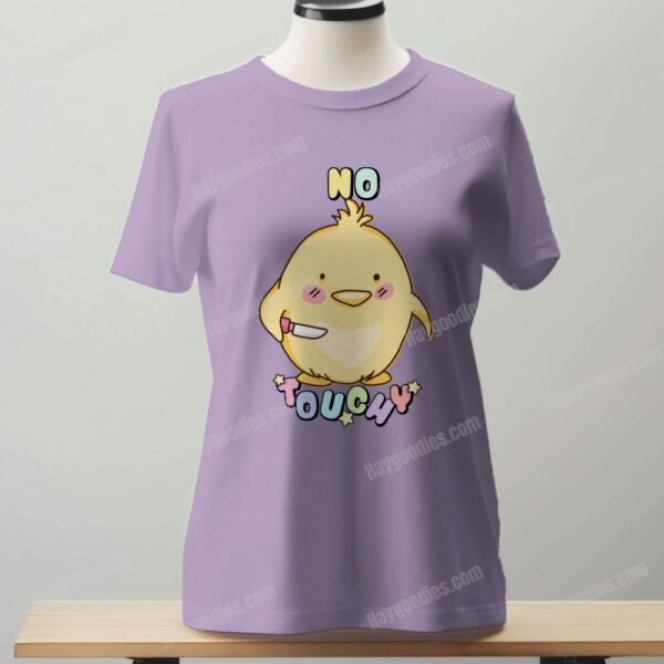 orchid No Touchy Duck Women's Fit T-Shirt | Soft Jersey Blend | UK 8-24