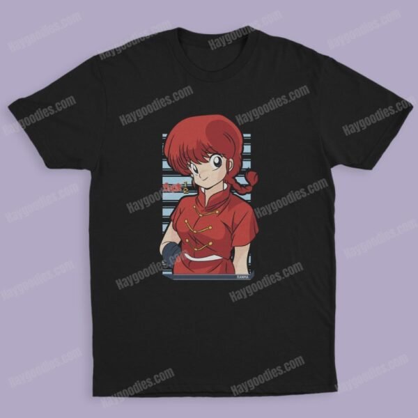 ranma4 Ranma 1/2 Unisex Black T-Shirts-Adult Sizes to 5XL-Various Designs