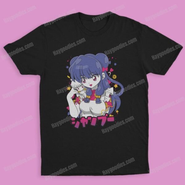 shampoo Ranma 1/2 Unisex Black T-Shirts-Adult Sizes to 5XL-Various Designs