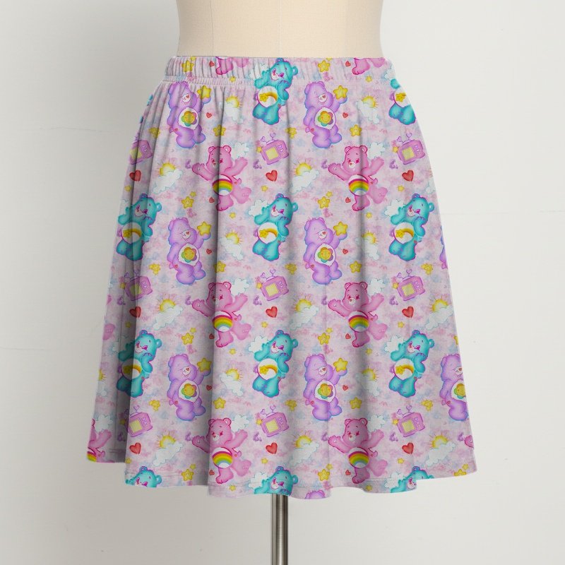 skirt front carebearpink Care Bears Short Skirt With Pockets-UK 8 to 26-Pink
