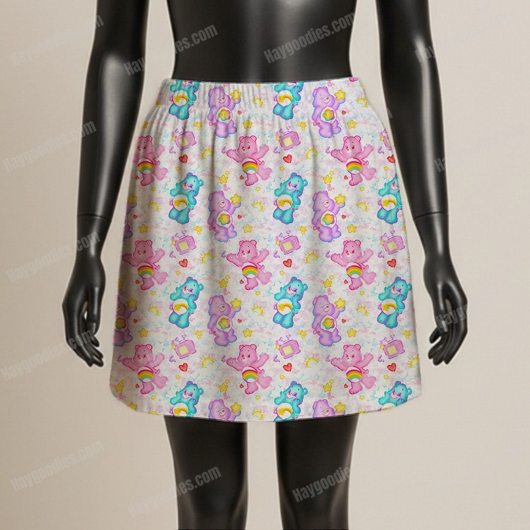 skirt-front-carebears Care Bears Short Skirt With Pockets-UK 8 to 26