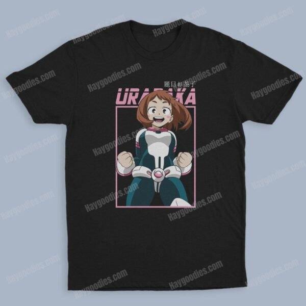 uraraka Uraraka Ochaco Unisex Black T-Shirts-Kids and Adult Sizes to 5XL-Various Designs