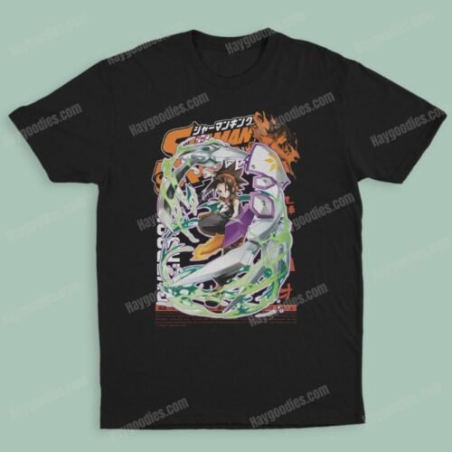 Shaman King Unisex Black T-Shirts-Kids and Adult Sizes to 5XL-Various Designs
