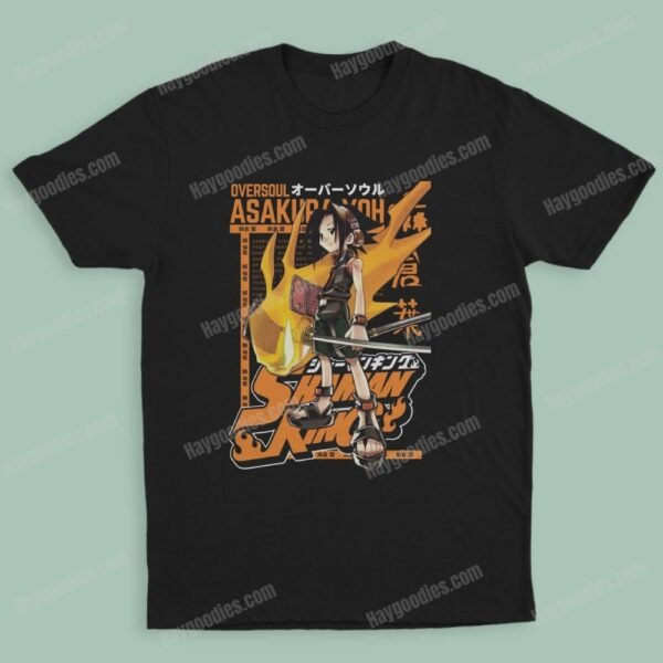 yoh2 Shaman King Unisex Black T-Shirts-Kids and Adult Sizes to 5XL-Various Designs