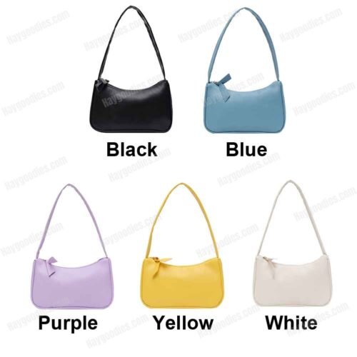 Retro PU Leather Shoulder Bag – Various Colours