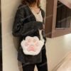 16F87B170736A9573A275107FE37589D Cute Paw Chain Zipper Shoulder Bag