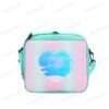 Holographic Heart Patch Lunch Bag