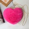 Heart Shaped Fuzzy Shoulder Bag - Various Colours
