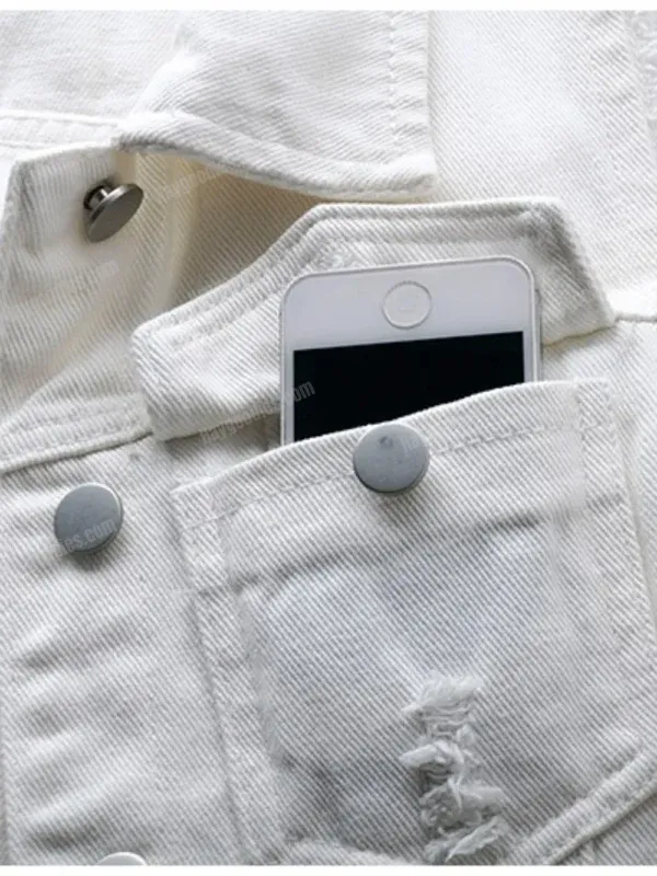 543513430 Raw Hem Sleeveless Denim Jacket-S to 5XL