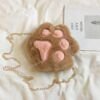 543282342 Cute Paw Chain Zipper Shoulder Bag