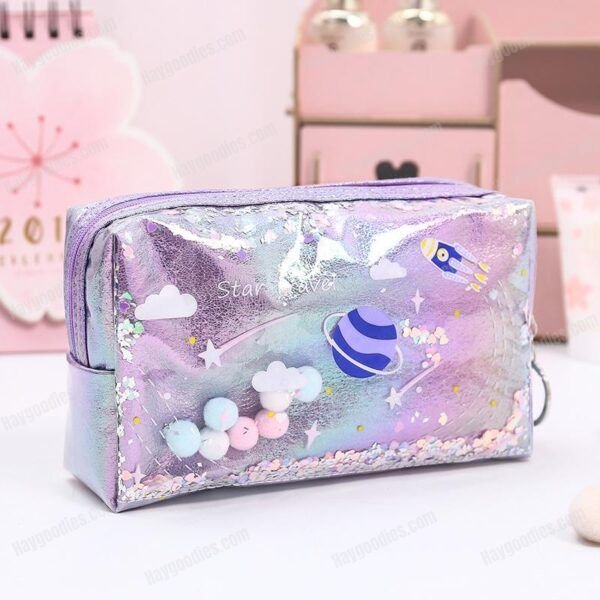Star Space Case – Glitter Laser Cosmetic Bag-Various Designs