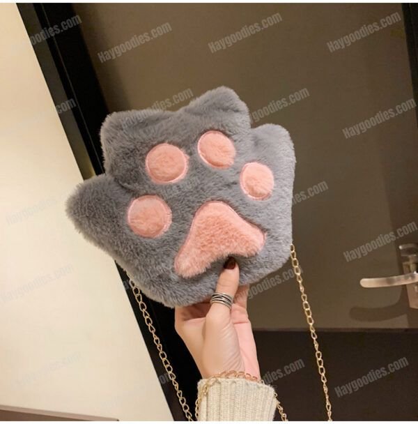 64E978BC232A5FBC959CE6437B161E19 Cute Paw Chain Zipper Shoulder Bag