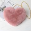 Heart Shaped Fuzzy Shoulder Bag - Various Colours