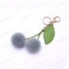 Cute Fruit Cherry Fur Ball Keychain