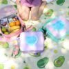 Holographic Heart Patch Lunch Bag
