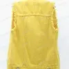 543513424 Raw Hem Sleeveless Denim Jacket-S to 5XL