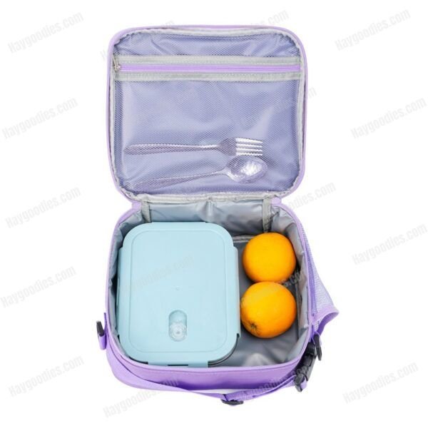 Holographic Heart Patch Lunch Bag
