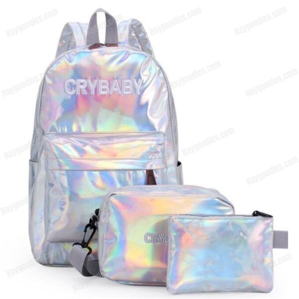 Crybaby Holographic Backpack Set-3pcs