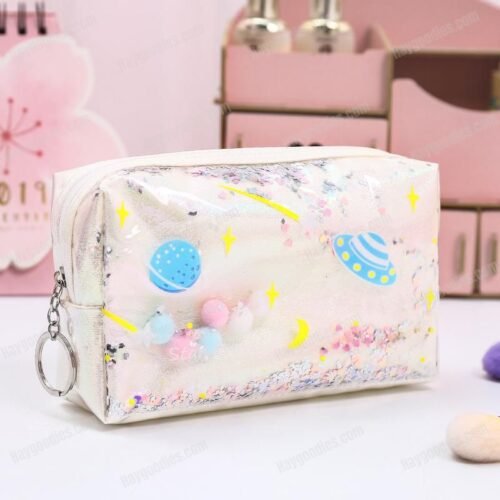 Star Space Case – Glitter Laser Cosmetic Bag-Various Designs