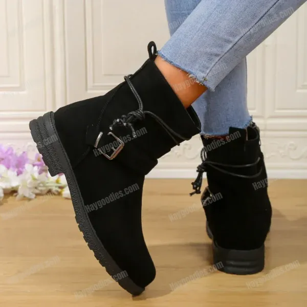 9EF969E63674B7D36E64DC6260321BBB Women’s Belt Buckle Chelsea Boots – Suede, Low Heel (EU 36–43)